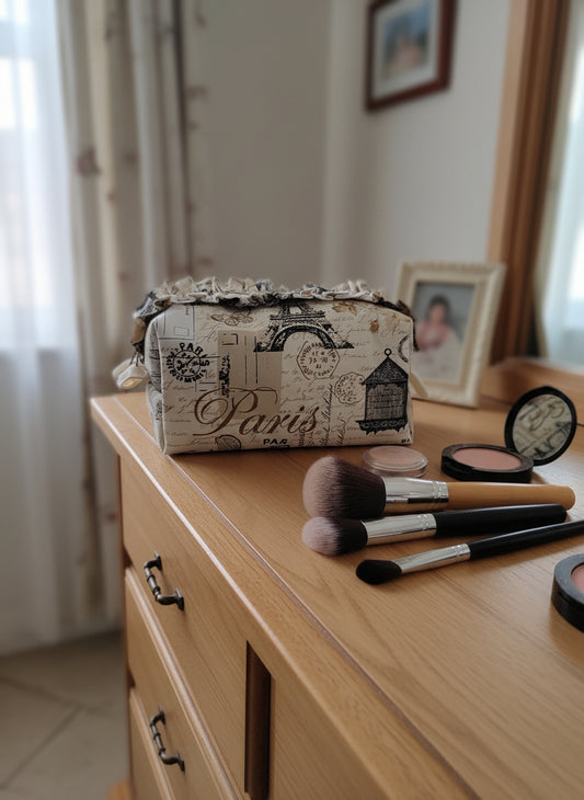 Ruffle Cosmetic / Makeup Bag