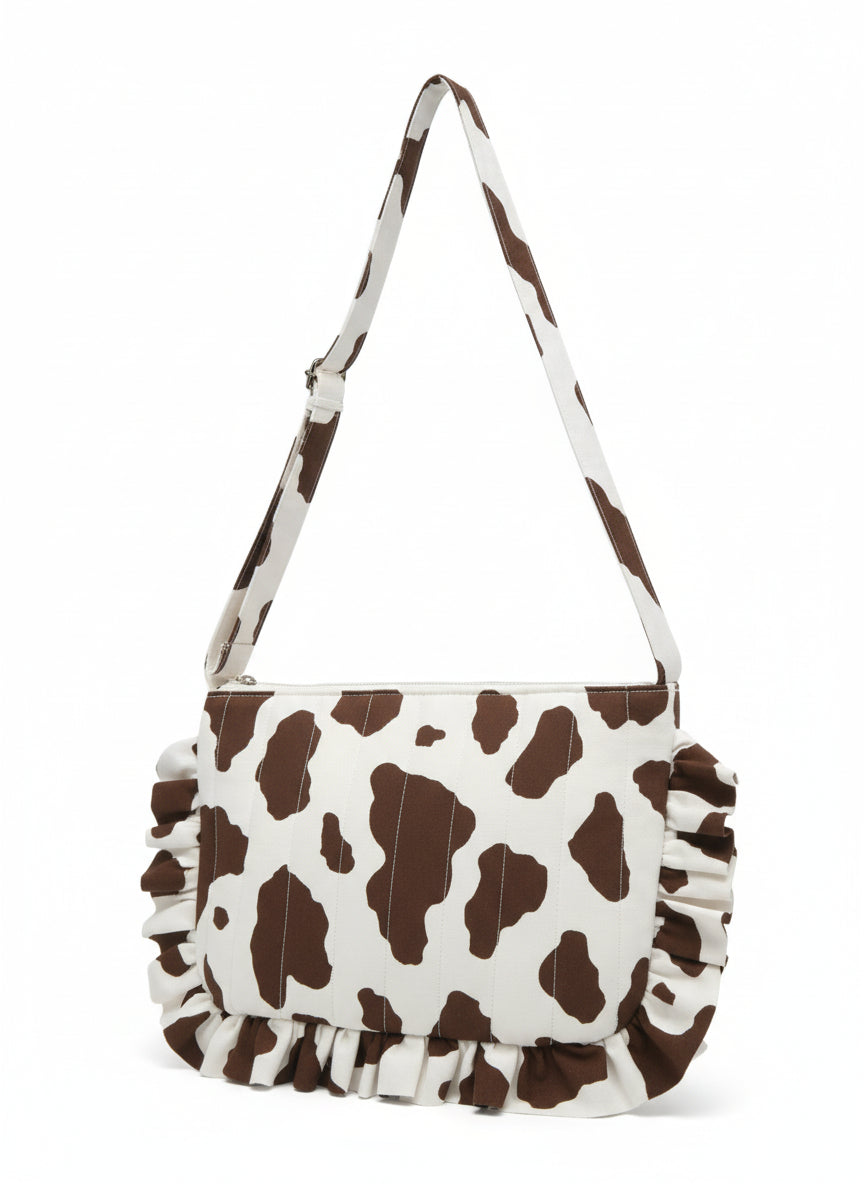 Quilted Ruffle Crossbody Bag #2