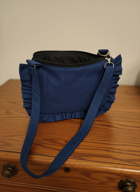 Quilted Ruffle Crossbody Bag #1