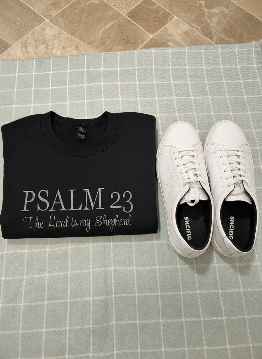 Sweatshirt Psalm 23, embroidered