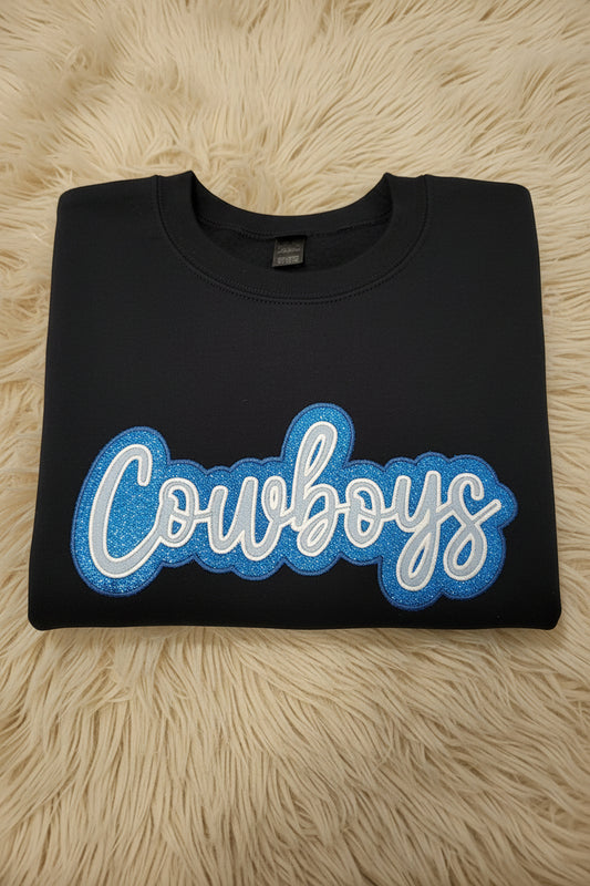 Sweatshirt -Cowboys glitter