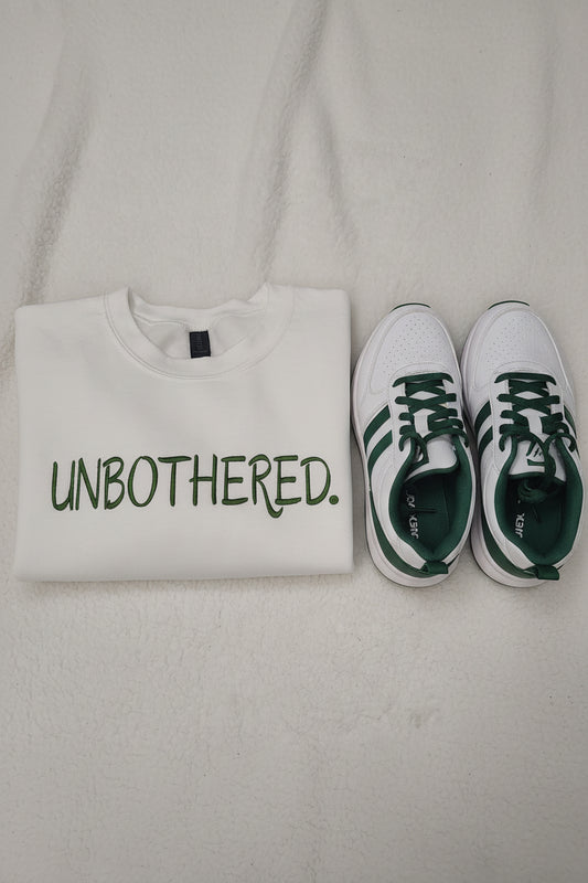 Sweatshirt- Unbothered- embroidered