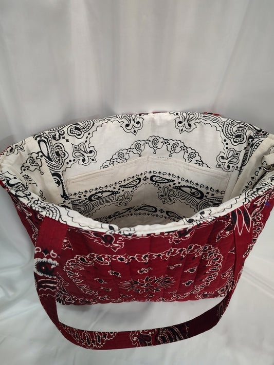 Bandana tote Bag-red
