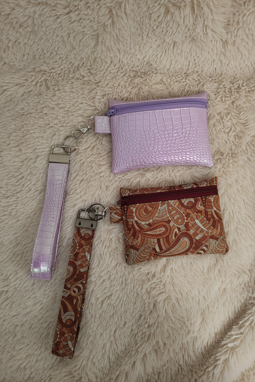 Faux leather wristlet coin wallet #2