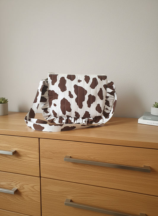 Quilted Ruffle Crossbody Bag #2