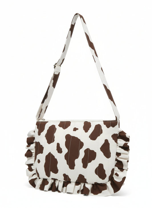 Quilted Ruffle Crossbody Bag #2