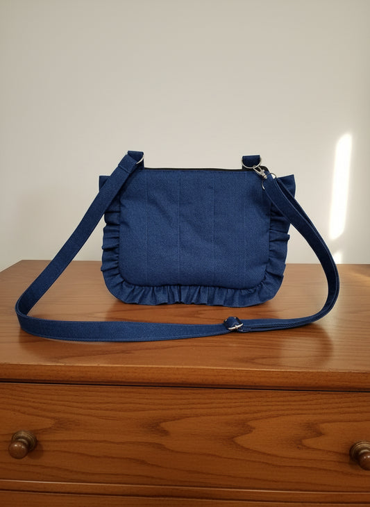 Quilted Ruffle Crossbody Bag #1