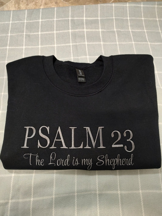 Sweatshirt Psalm 23, embroidered