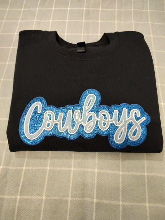 Sweatshirt -Cowboys glitter