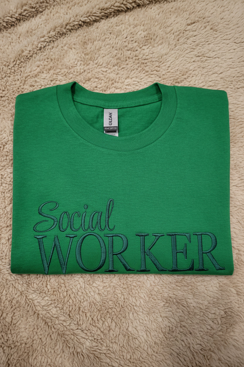 T-shirt- Embroidered Social Worker