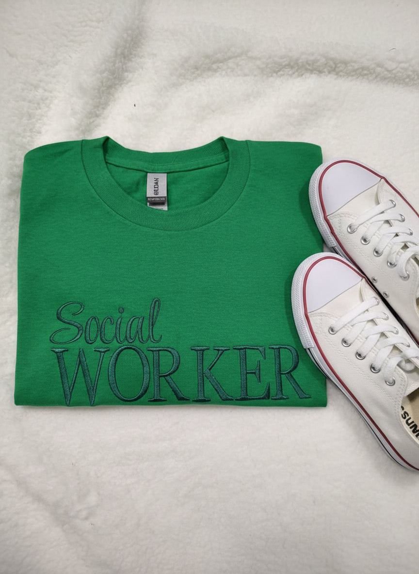 T-shirt- Embroidered Social Worker