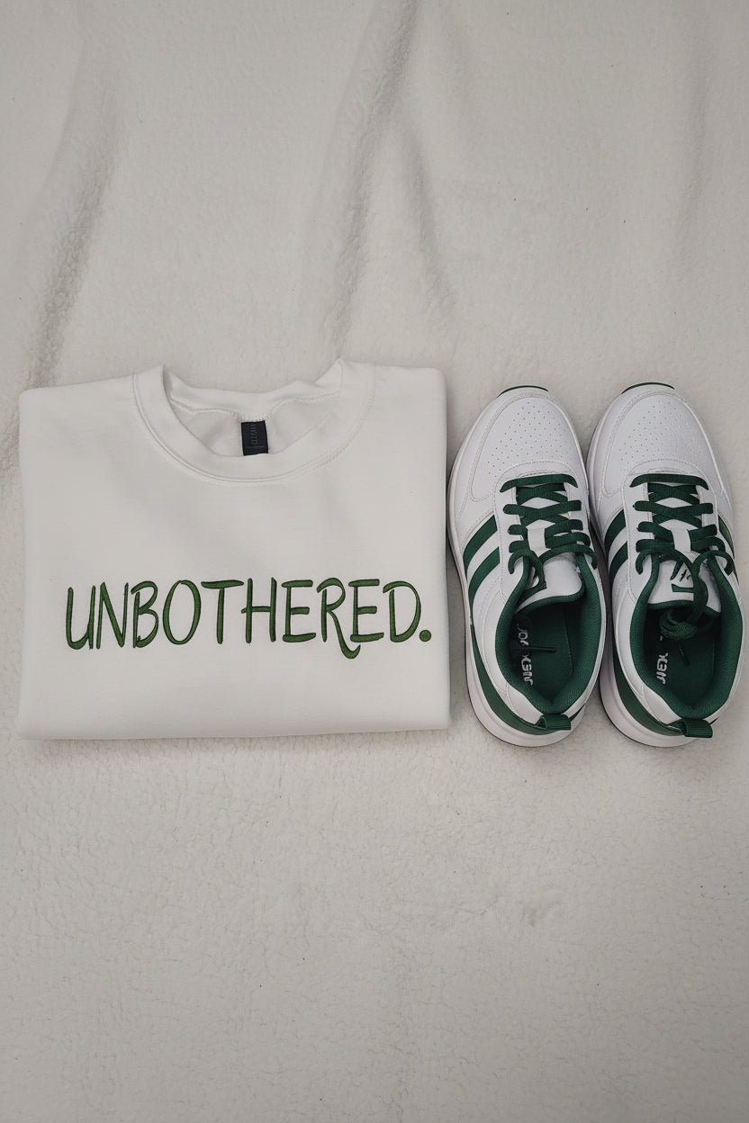 Sweatshirt- Unbothered- embroidered