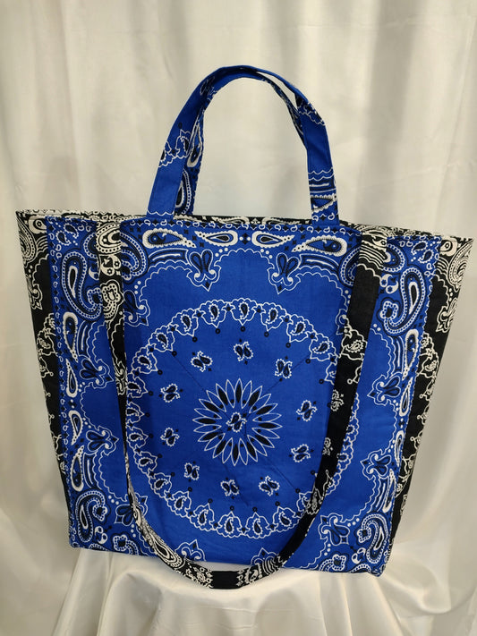 Bandana Tote Bag XL - blue